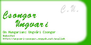 csongor ungvari business card