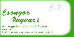 csongor ungvari business card